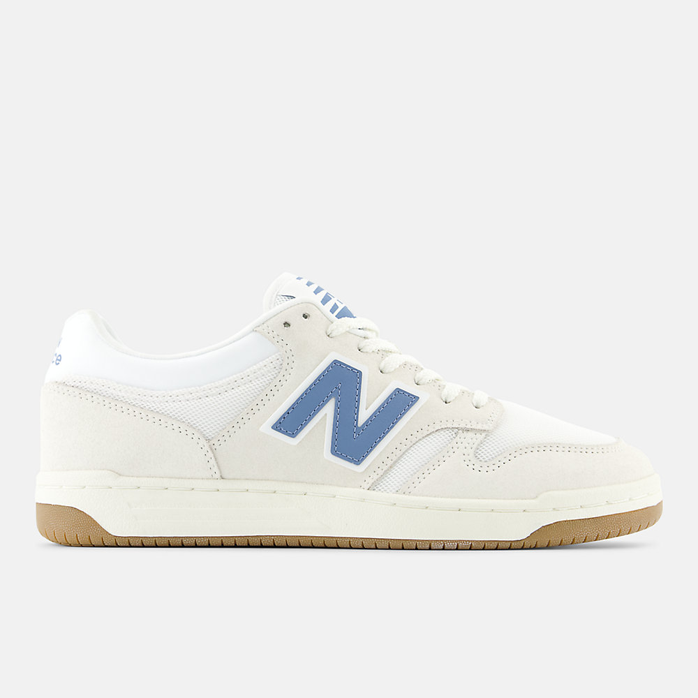 New Balance 480 Shoes Sea Salt with White and Heron Blue